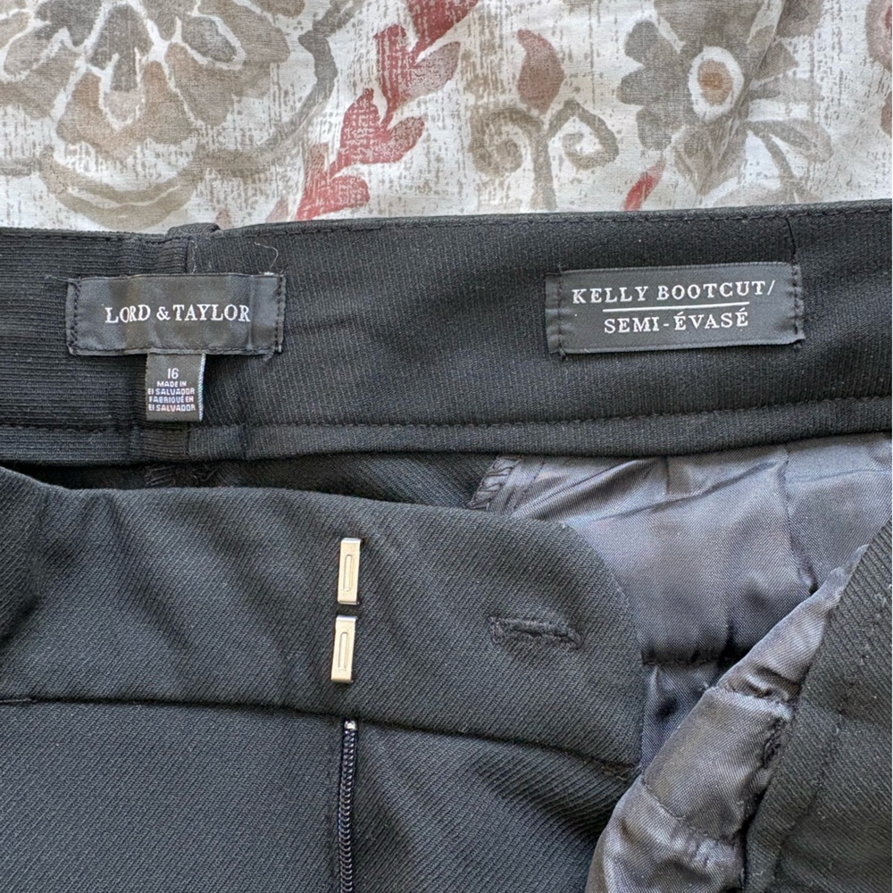 Lord & Taylor Black Dress Pants 16